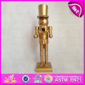 2015 Golden Color Wooden Nutcracker Toy, Wooden Soldier Nutcracker Toy Promotion Gift, Cheap Small Wooden Promotion Gifts W02A072A